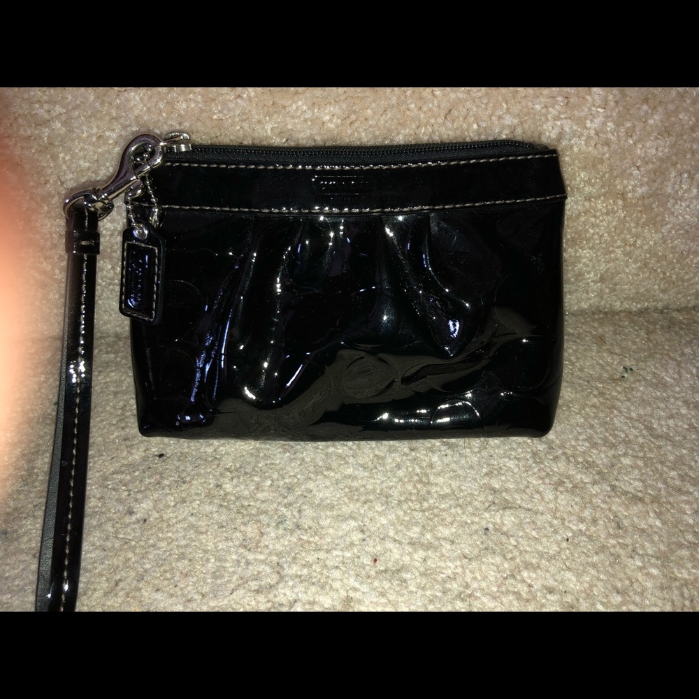 Coach patent leather wristlet